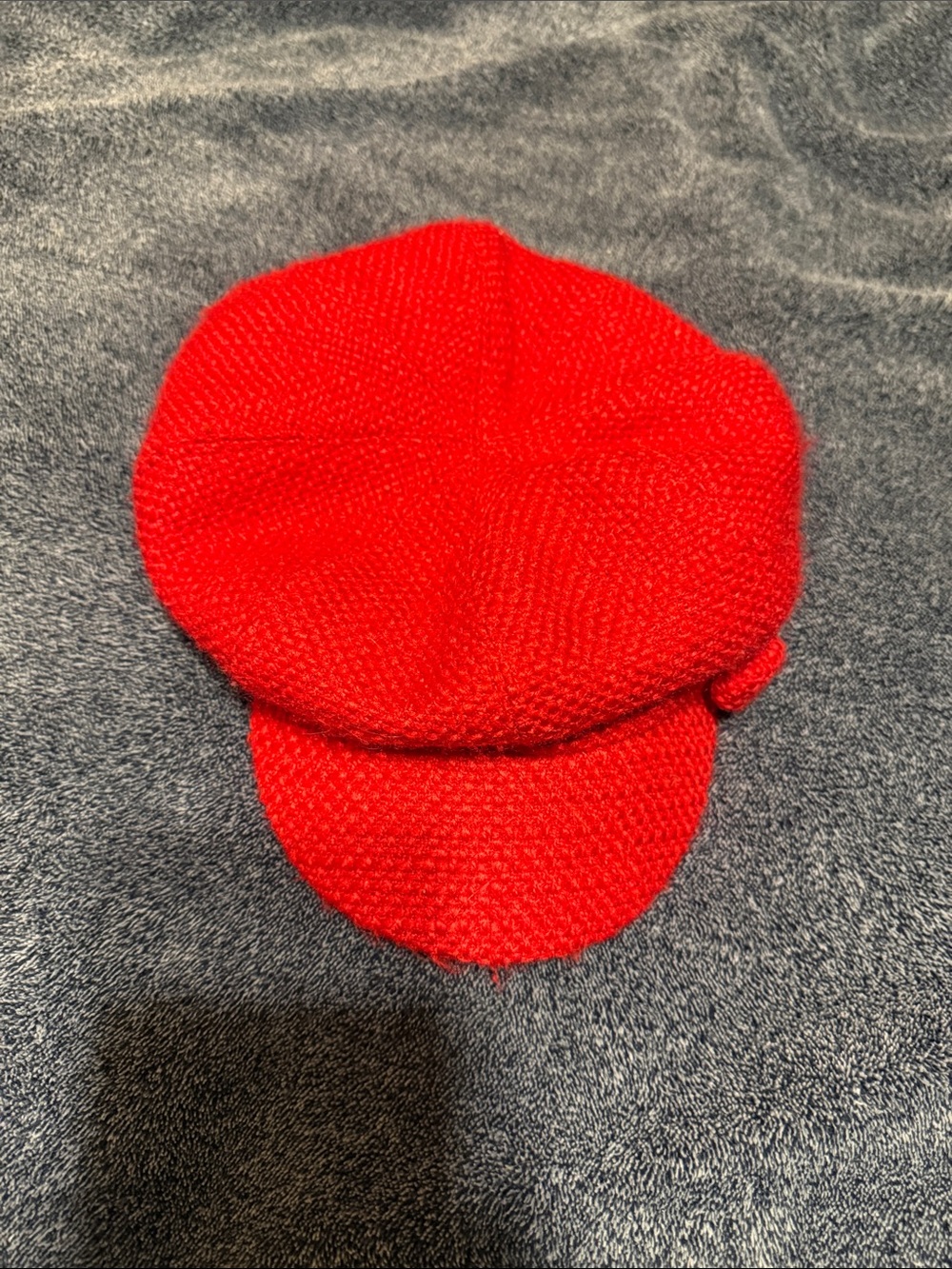 Wet Seal Bright Red Knit Baker Boy Hat